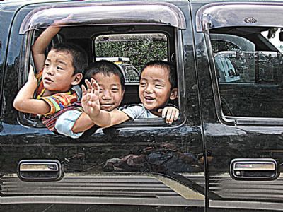 Kids in A Car